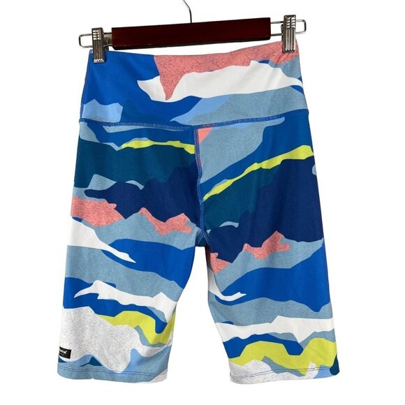 Betsey Johnson Tie Dye Blue Pull On Bermuda Bike Shorts Women's Small - Picture 4 of 10